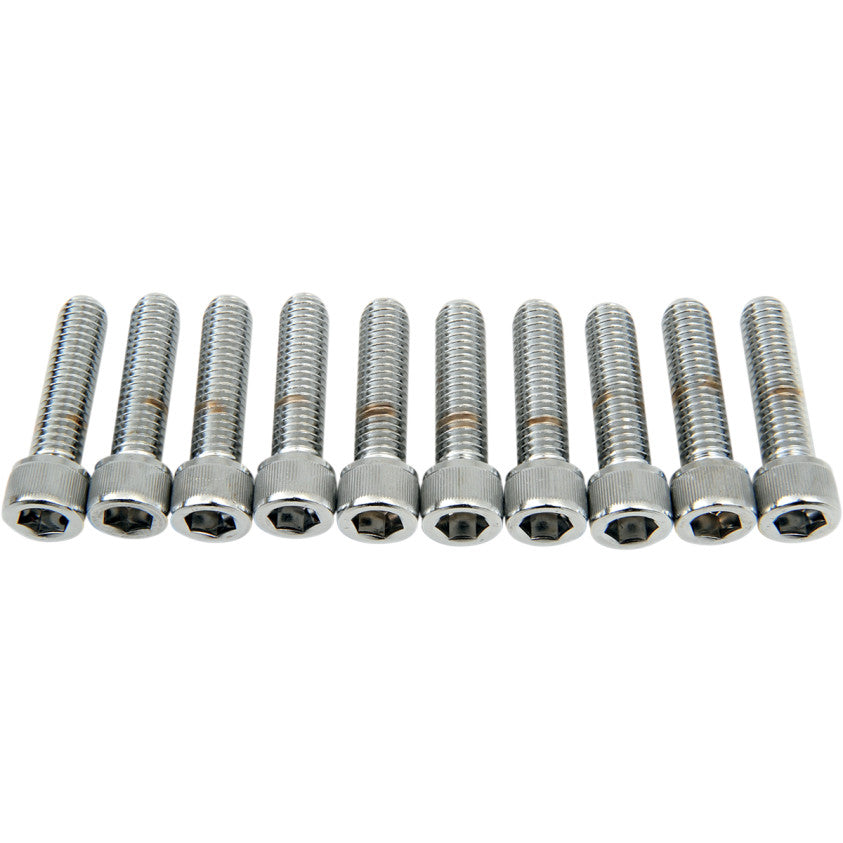 Allen Head Screw Bolts 3/8-16 X 1-1/2 Inch Chrome Knurled 10 Pack