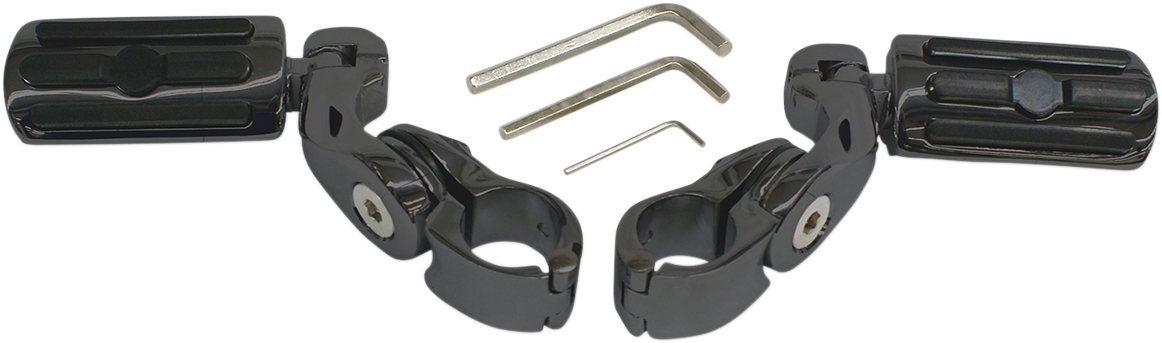 RIVCO PRODUCTS HIGHWAY PEGS WITH MOUNTING ARMS HIGHWAY PEGS MNT BLK