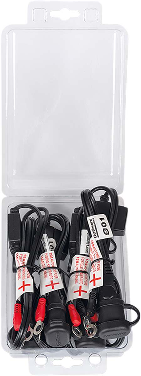 TECMATE 1/4​" EYELET SAE BATTERY CONNECTION LEADS CORD O1 4PACK 1/4 RNG