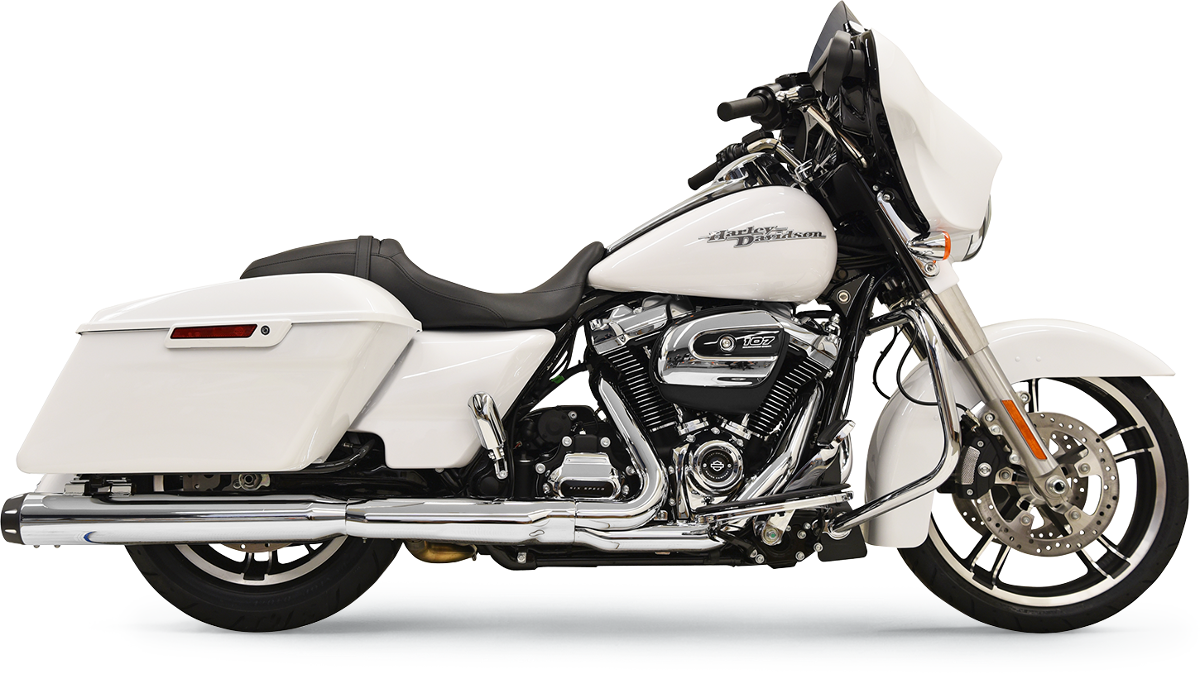 BASSANI XHAUST 4" SLIP-ON QUICK CHANGE SERIES MUFFLERS FOR HARLEY-DAVIDSON 2017 - 2019 Chrome Quick-Change Series Slip-On Mufflers