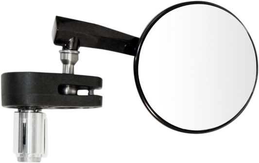 EMGO ALUMINUM 2.5" BAR END MIRRORS MIRROR BAR END R/H BLK