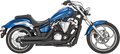 VANCE & HINES TWIN SLASH STAGGERED EXHAUST SYSTEMS EXHAUST BLK TS STAGSTRYKR