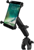 RAM MOUNT RAM SMALL TOUGH-CLAW™​ BASE WITH LONG DOUBLE-SOCKET ARM AND UNIVERSAL RAM®​ X-GRIP®​ LARGE PHONE/PHABLET CRADLE KIT XGRIP SML TOUGH CLAW