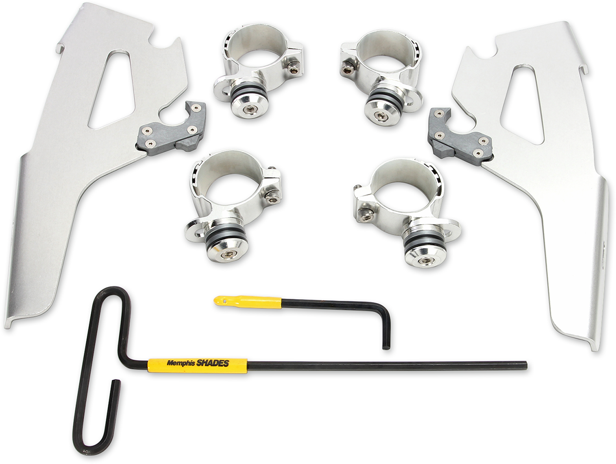 MEMPHIS SHADES METRIC NO-TOOL TRIGGER-LOCK MOUNT KITS FOR FATS/SLIM MNT KIT FS VIC VEGAS POL