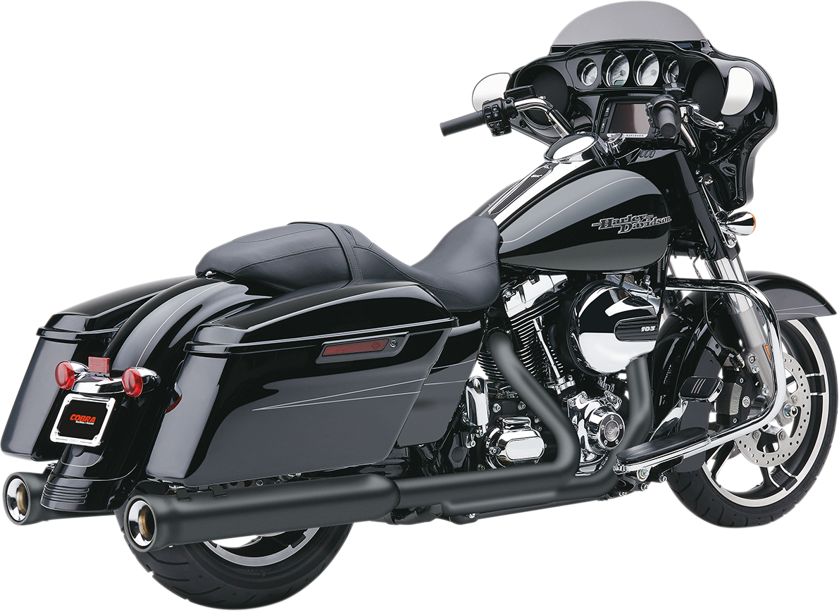 COBRA NH SERIES MUFFLERS FOR HARLEY-DAVIDSON 2017 - 2019 Raven Black NH Series Slip-On Mufflers