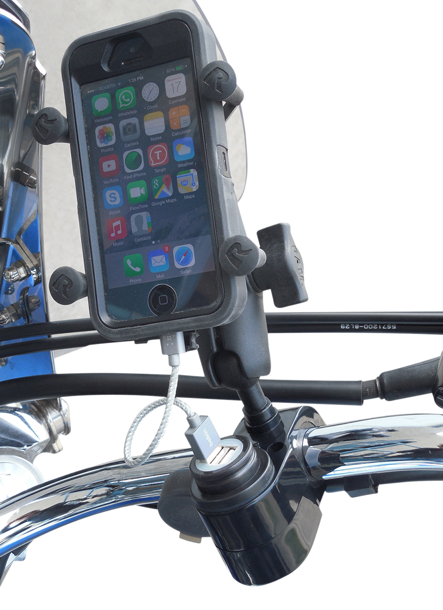 GEARS CANADA DUAL USB PORT CHARGERS WITH 1" BALL MOUNT CHARGER DUAL-USB 1"BM CHR