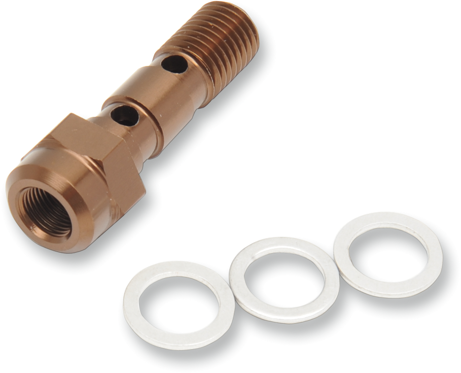 SHINDY ALUMINUM BANJO BOLTS ALUM BANJO BOLT HON W/BLD