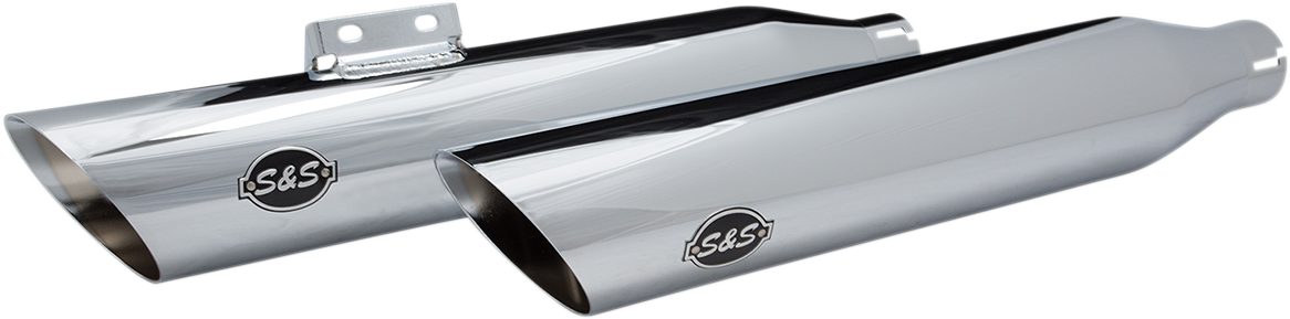 S&S CYCLE SLASH-CUT MUFFLERS FOR HARLEY-DAVIDSON 2018 MUFFLER S/C CHR RACE FLFB