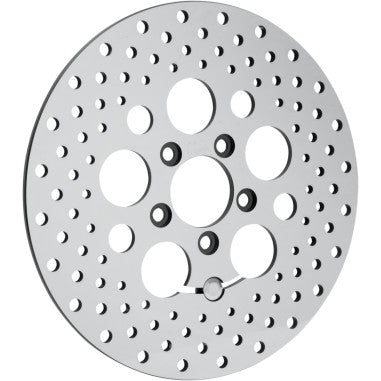 POLISHED STAINLESS STEEL DRILLED BRAKE ROTORS FOR HARLEY-DAVIDSON