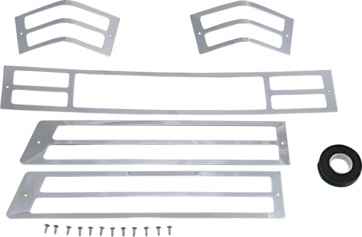 PARTS UNLIMITED TOURBOX LIGHT GRILLE SET TBOX LT GRILLS 88-97GL