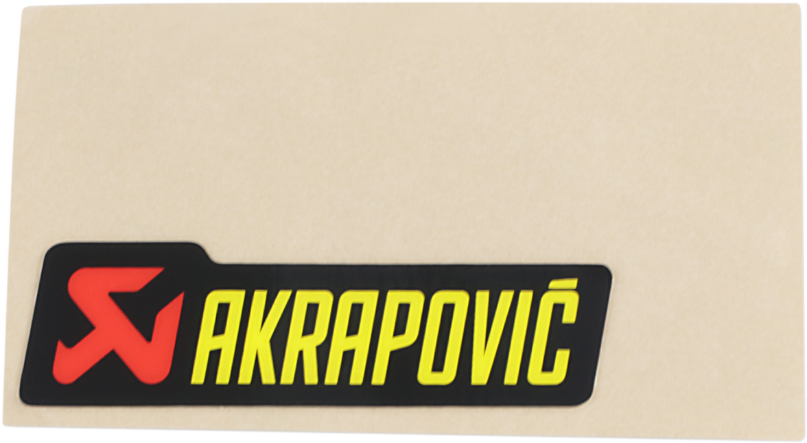 AKRAPOVIC REPLACEMENT PARTS STICKER AKRAPOVIC 70X20