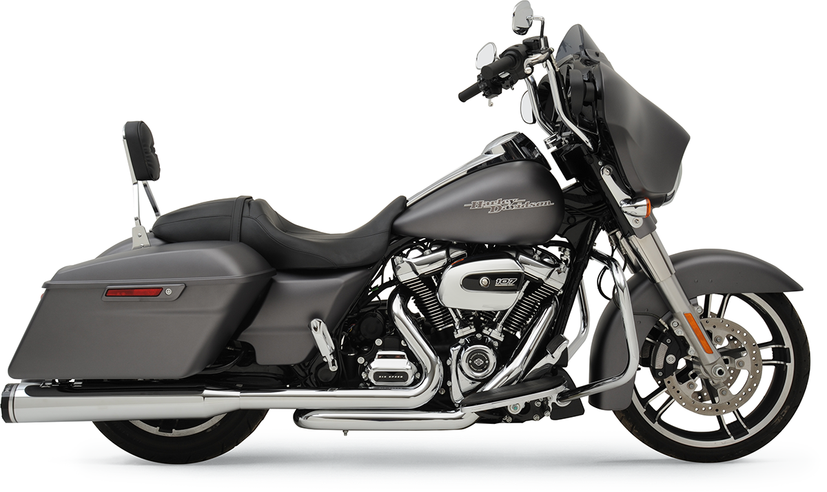 KHROME WERKS 2-INTO-2 TWO-STEP CROSSOVER HEADER SYSTEMS FOR HARLEY-DAVIDSON 2017 - 2019 Chrome 2-Into-2 Exhaust System