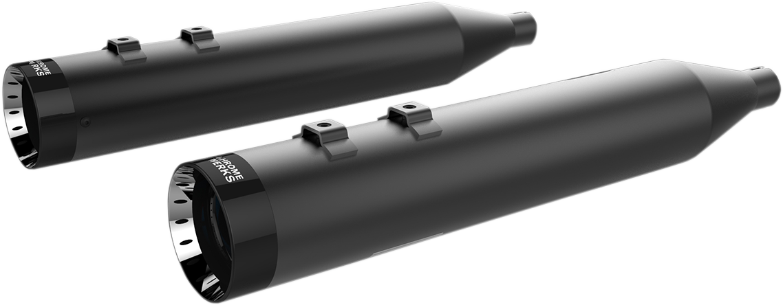 KHROME WERKS 4.50" HP-PLUS® SLIP-ON MUFFLERS FOR HARLEY-DAVIDSON 2009 4.50" Black/Black HP-Plus® Slip-On Mufflers