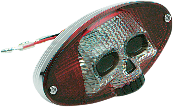 DRAG SPECIALTIES TAILLIGHTS RED/CLEAR SKULL TAILIGHT