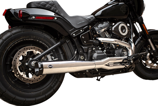 S&S CYCLE SUPERSTREET 2-INTO-1 EXHAUST SYSTEMS FOR HARLEY-DAVIDSON 2018 - 2019 EXH 2-1 CH/BL RC 18-19 ST