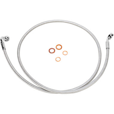 E-Z ALIGN DOT BRAIDED SINGLE DISC NON-ABS FRONT BRAKE LINES FOR HARLEY-DAVIDSON