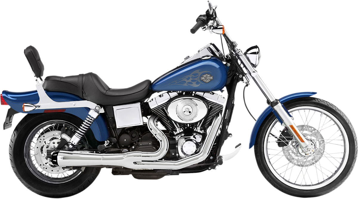 BASSANI XHAUST ROAD RAGE 2-INTO-1 SYSTEMS FOR HARLEY-DAVIDSON 1995 - 2000 Chrome Short Road Rage 2-Into-1 Exhaust System