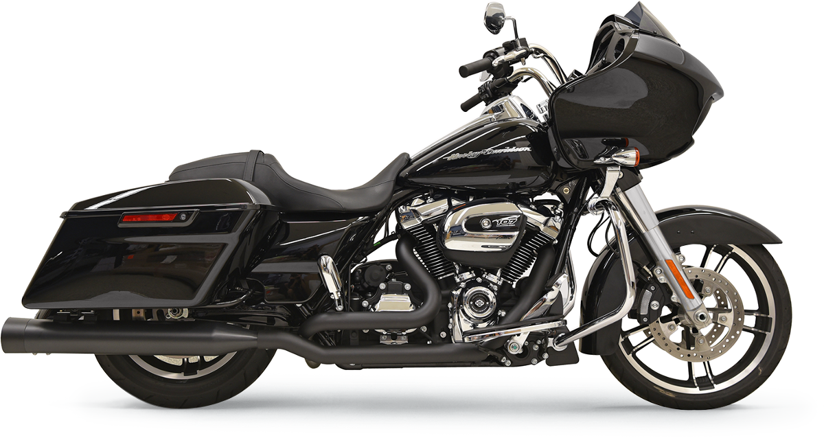 BASSANI XHAUST TRUE-DUAL DOWN UNDER HEADPIPES FOR HARLEY-DAVIDSON 2017 - 2019 Black True-Dual Down Under Header Pipes