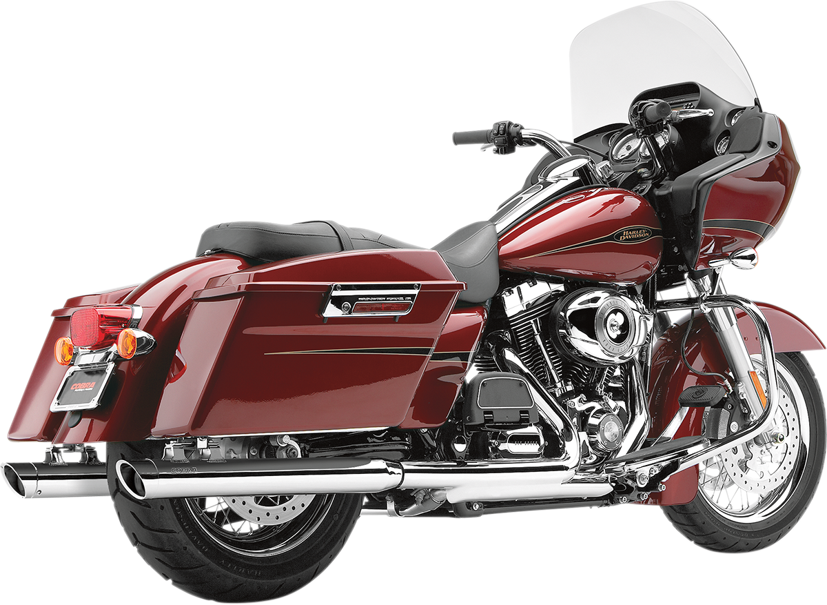 COBRA 3" SLIP-ON MUFFLERS FOR HARLEY-DAVIDSON 1995 - 2013 Chrome 3" Slip-On Mufflers