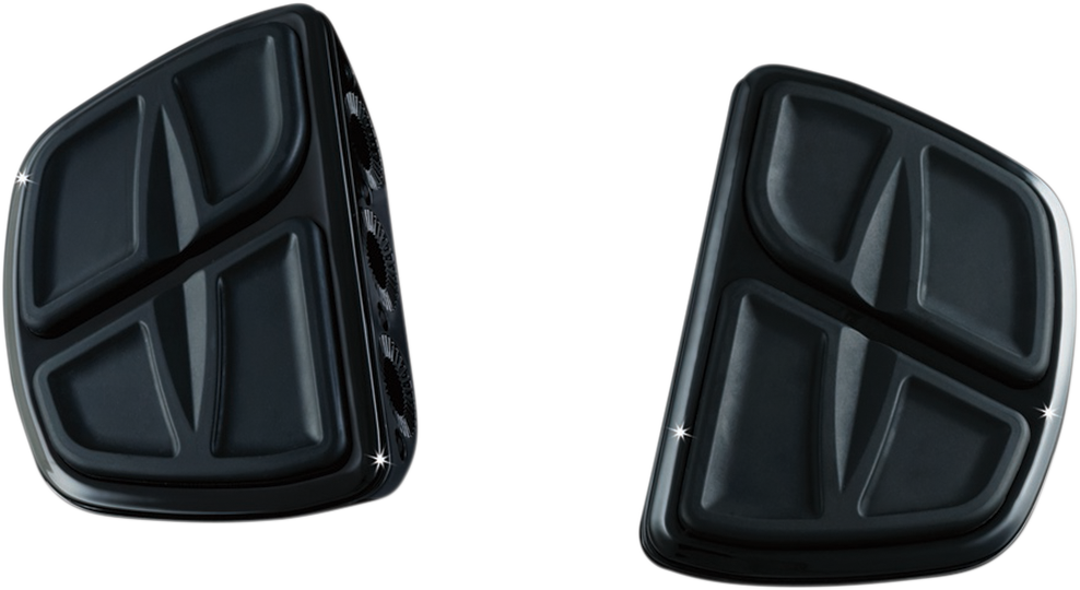 Kuryakyn 7613 Kinetic Mini Boards Gloss Black Without Adapters