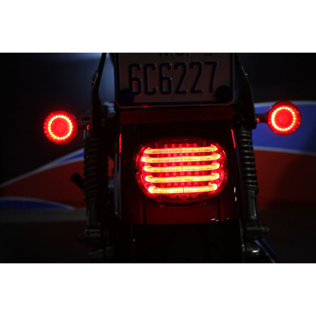 Geräucherter LED-Pilot ohne Kennzeichenbeleuchtung, zugelassen für Harley-Davidson