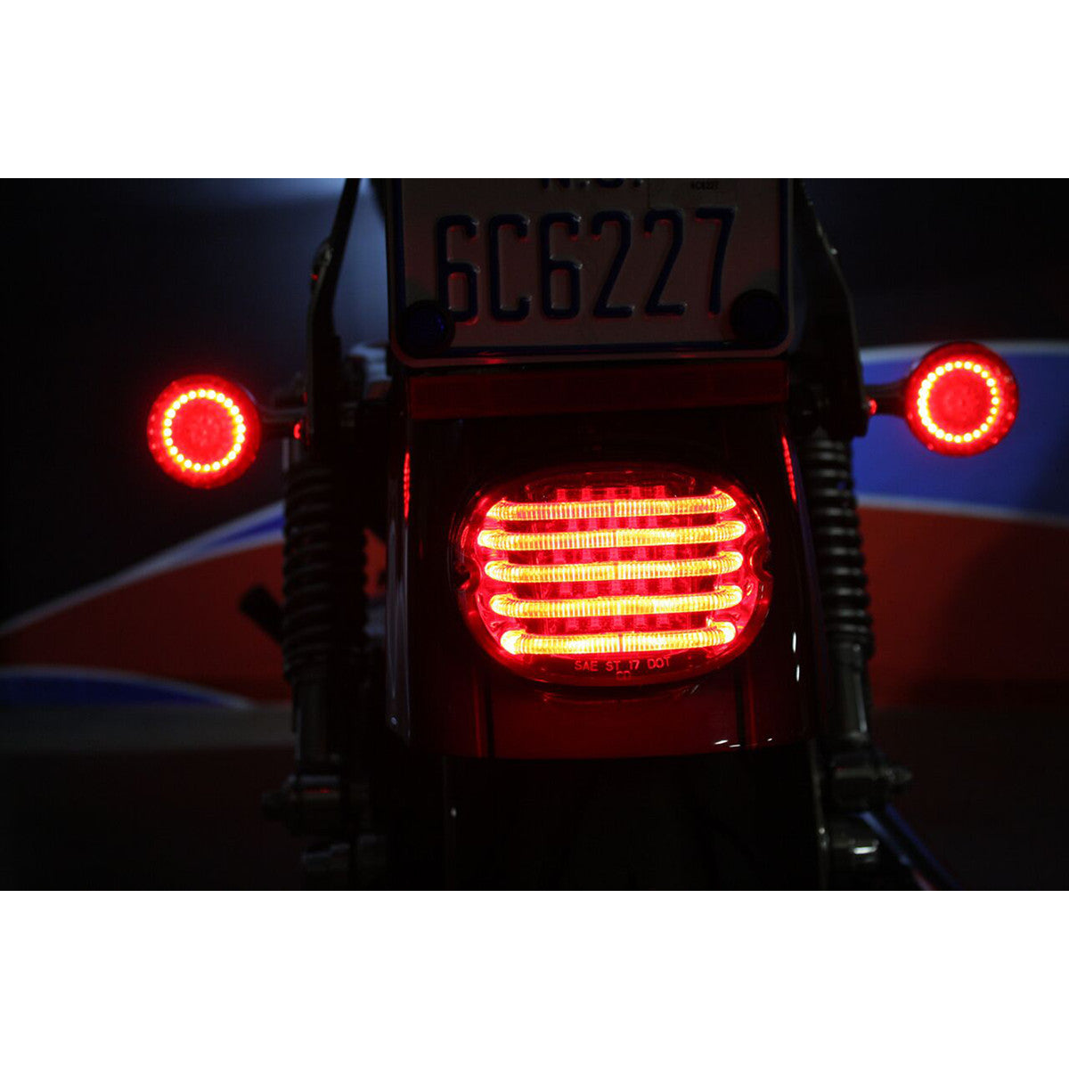 Geräucherter LED-Pilot ohne Kennzeichenbeleuchtung, zugelassen für Harley-Davidson