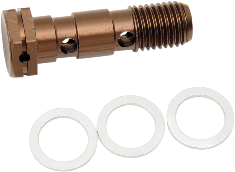 SHINDY ALUMINUM BANJO BOLTS ALUM BANJO BOLT HON DBL