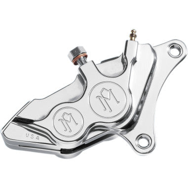 PM 4-Piston Front Left Brake Caliper Chrome For Harley-Davidson 2000-2017