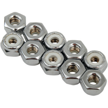 CHROME NYLON INSERT NUT ASSORTMENT FOR HARLEY-DAVIDSON