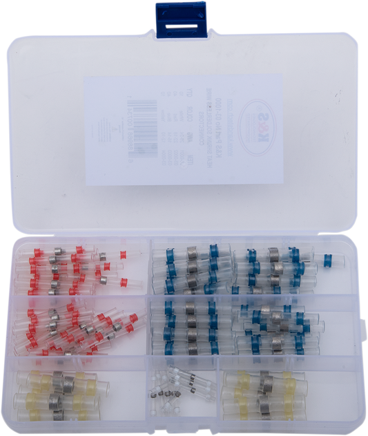 K&S TECHNOLOGIES SOLDERLESS WIRE CONNECTORS WIRE CONNECTRS KIT 100 PC