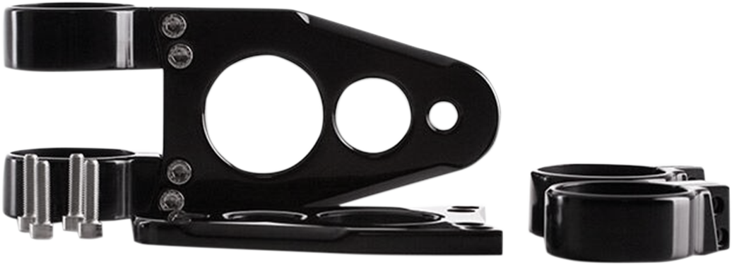BRITISH CUSTOMS BILLET HEADLIGHT EARS MOUNT HEADLIGHT EARS BLK