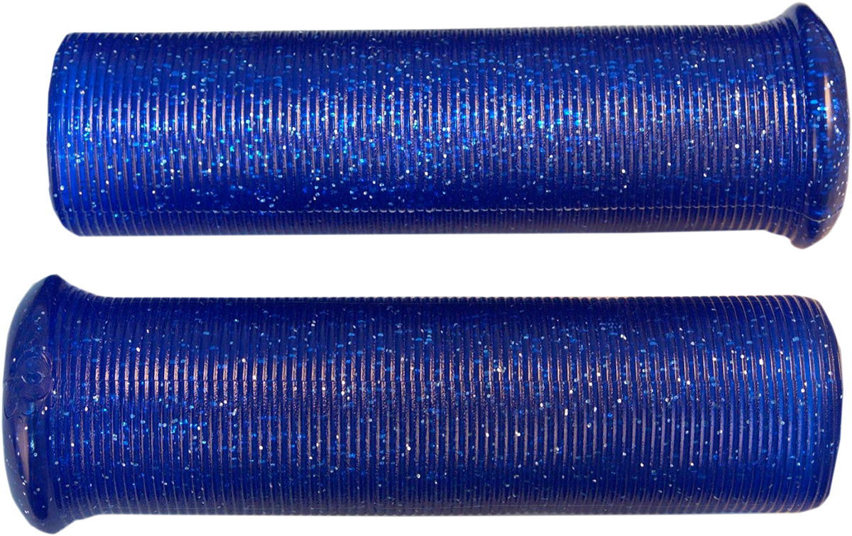 EMGO STAR FIRE FLAKE GRIPS GRIP RETRO METAL 1" BLU