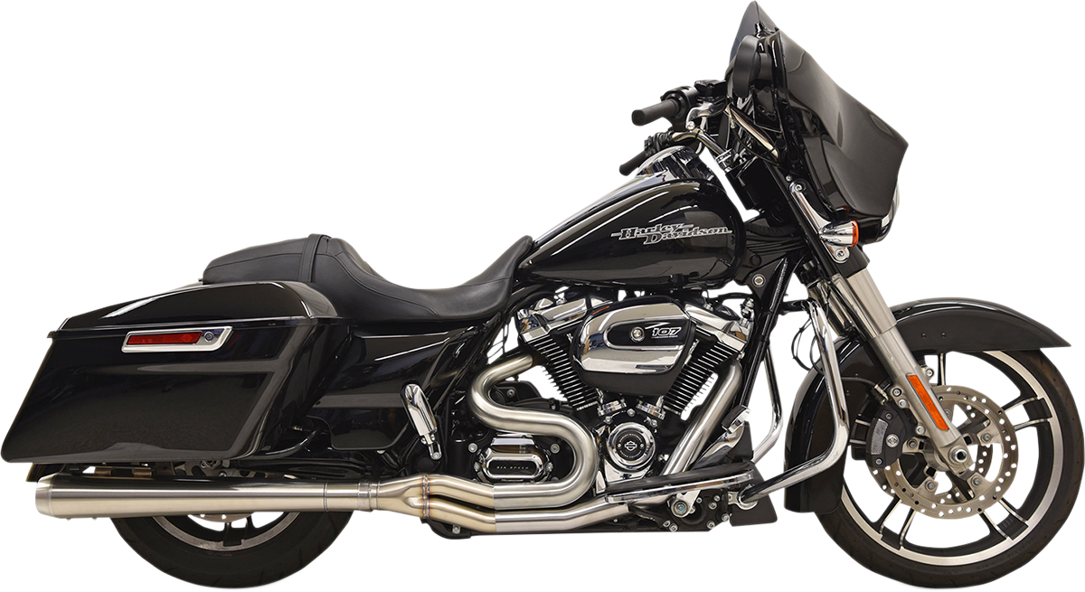 BASSANI XHAUST LONG ROAD RAGE III STAINLESS 2-INTO-1 SYSTEMS FOR HARLEY-DAVIDSON 2017 - 2019 Brushed Road Rage III 2-Into-1 Exhaust System