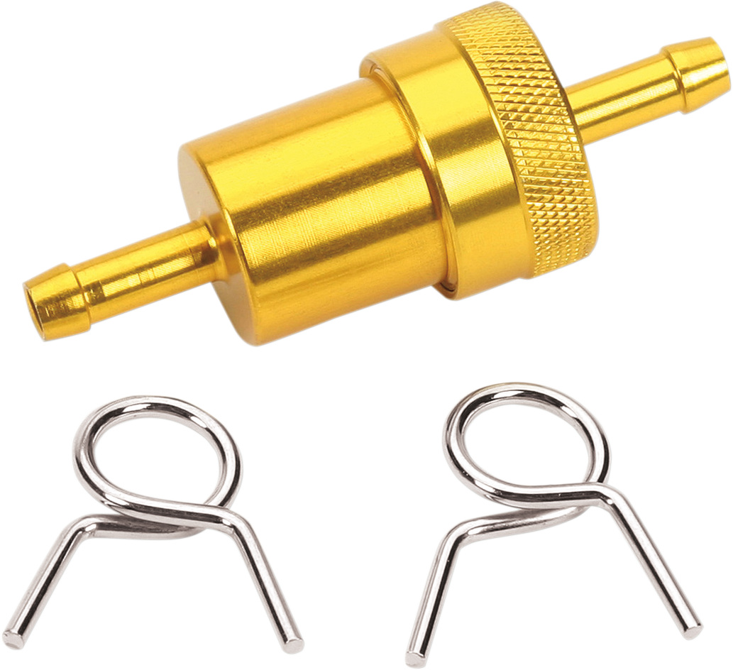 EMGO ANODIZED ALUMINUM FUEL FILTERS GAS FILTER GOLD 1/4