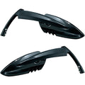 Kuryakyn 1760 Gloss Black Scythe Mirrors For Harley-Davidson