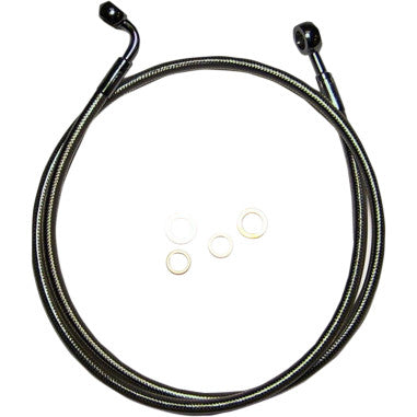 E-Z ALIGN DOT BRAIDED SINGLE DISC NON-ABS FRONT BRAKE LINES FOR HARLEY-DAVIDSON