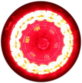 CUSTOM DYNAMICS PROBEAM®​ UNIVERSAL REAR RING LED TURN SIGNALS SIGNAL PB UNIV 28RED CHR