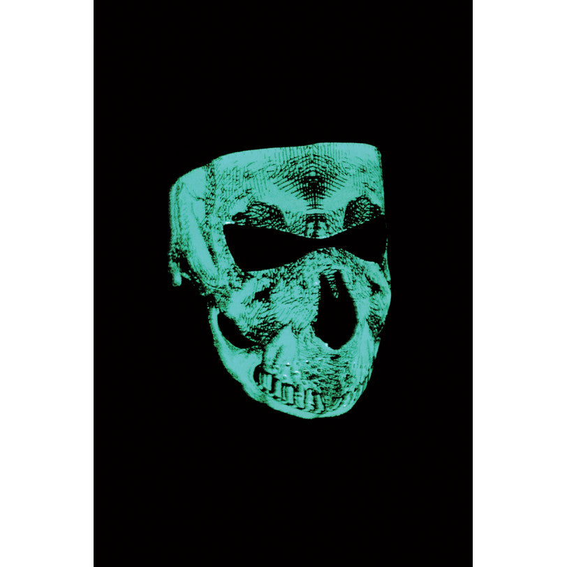 Mascara De Neopreno Neoprene Face Mask Glow In The Dark Skull