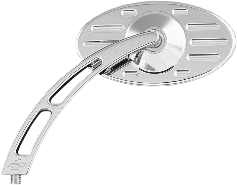 PRO-ONE PERF.MFG. CHROME BILLET ALUMINUM MIRRORS WITH CLEAR GLASS PRO-ST MIROR C/O OVAL LH