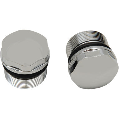 CHROME FORK TUBE PLUGS AND CAPS FOR HARLEY-DAVIDSON