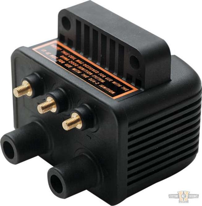 Twin Fire Ignition Coil Black 3 Ohm Single Fire For Harley-Davidson