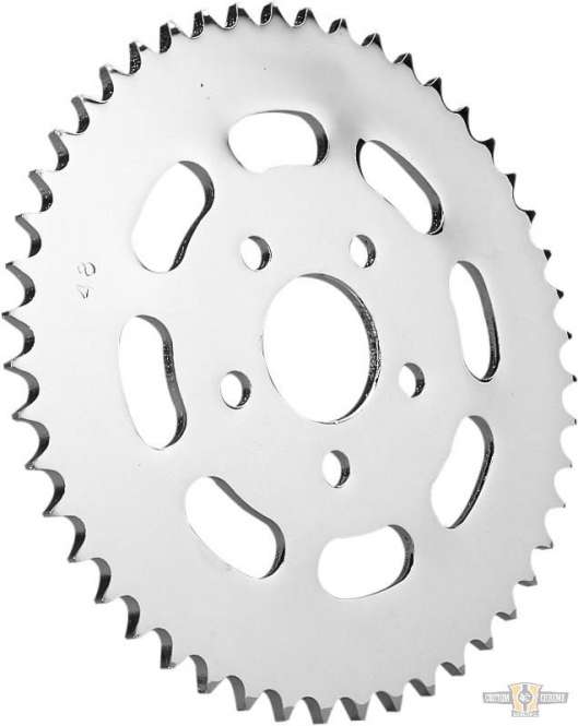 Slotted 49 Teeth Rear Sprocket Chrome For Harley-Davidson