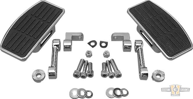 Adjustable Drivers Mini Floorboards Chrome For Harley-Davidson