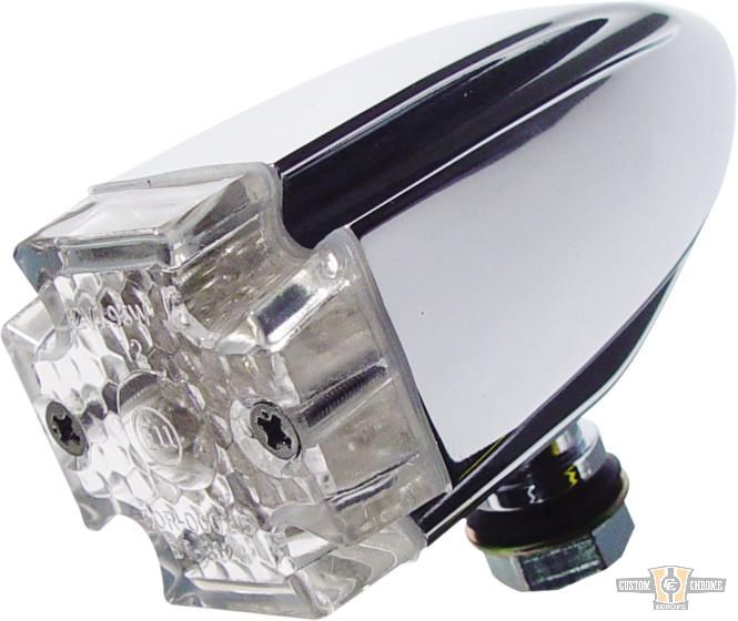 Long Maltese Cross LED Turn Signal Chrome Clear LED For Harley-Davidson