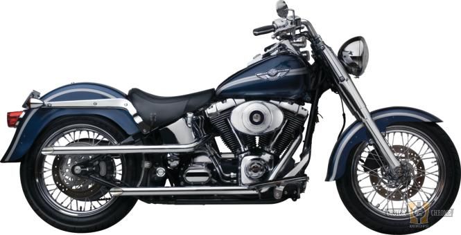 Shotgun Drag Pipes Exhaust Chrome For Harley-Davidson