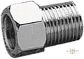Straight Male 1/8 " NPT to Female 3/8"-24 Brake Line Fitting Chrome For Harley-Davidson
