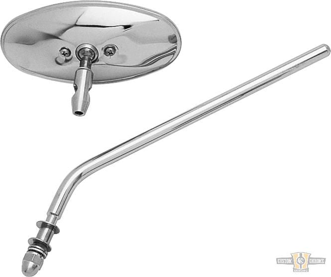 Oval Custom Mirror Chrome For Harley-Davidson