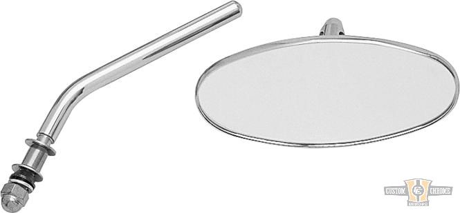Oval Custom Mirror Chrome For Harley-Davidson
