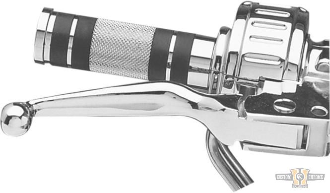 Knurled Grips Chrome 1" Cable operated For Harley-Davidson