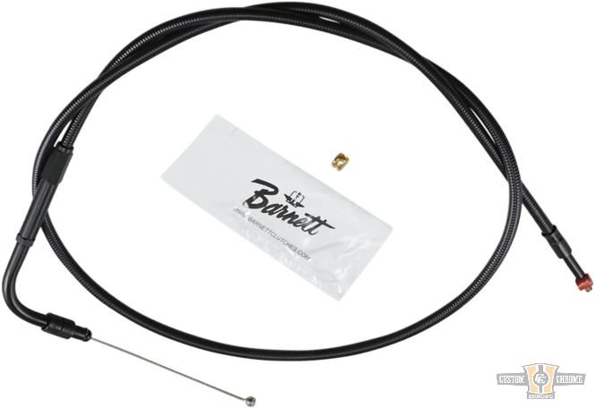 Stealth Series Throttle Cable Black Vinyl All Black 32" For Harley-Davidson